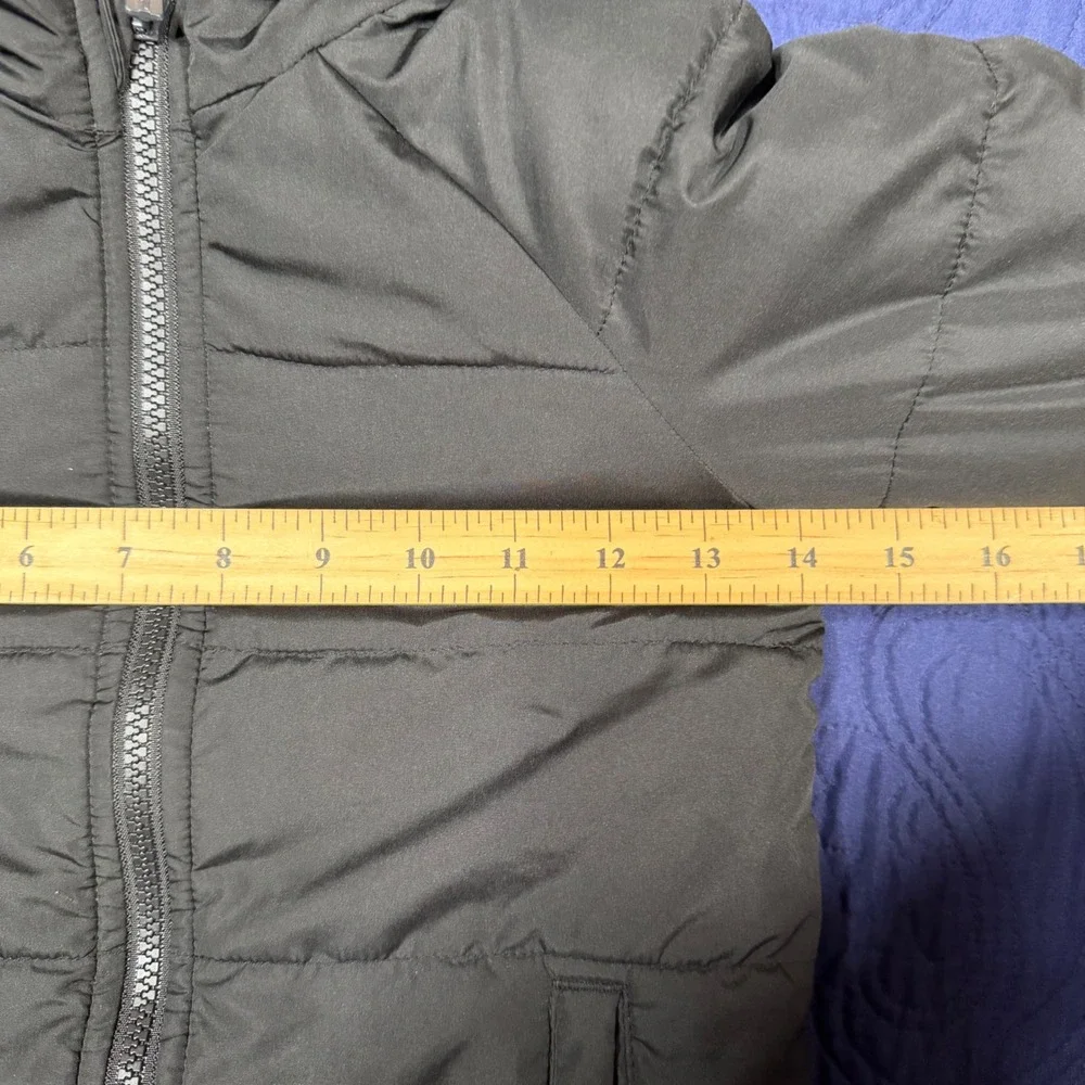 Old Navy Toddler 3T Reversible Puffer Jacket Black Sherpa Fleece Hooded Coat